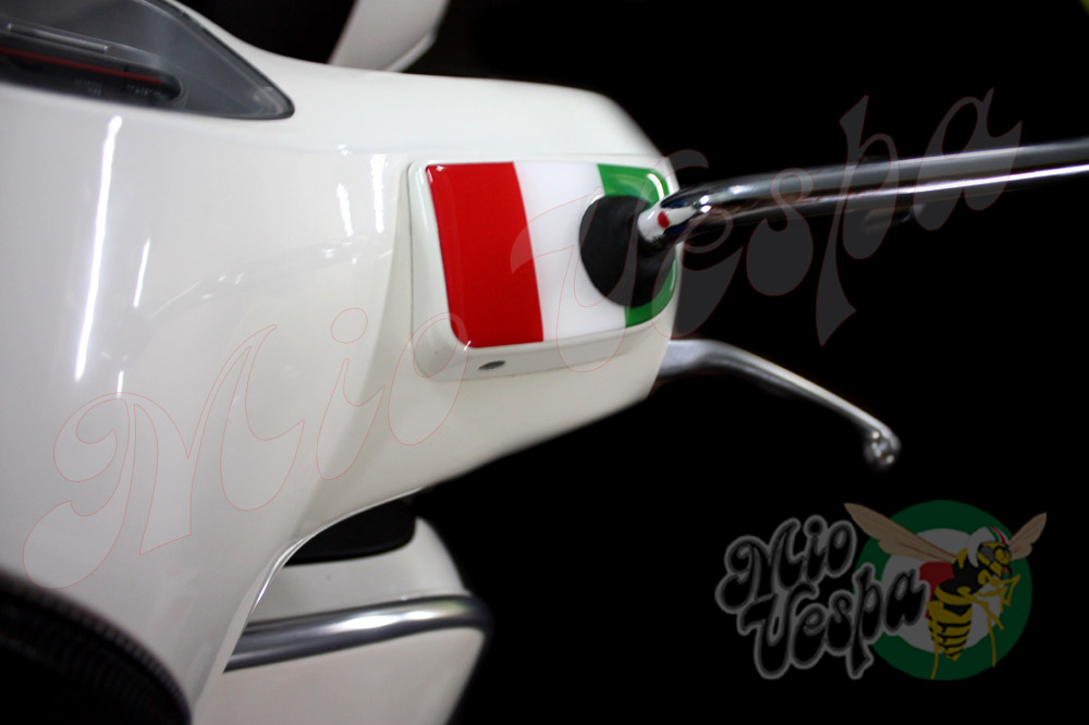 Italian flag S Handlebar pump covers overlay 3D Decals sticker Vespa GTs 250 300