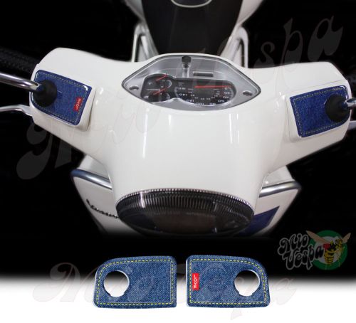 Love Denim Handlebar pump covers overlay Left and Right 3D Decals for various Vespa GTS models